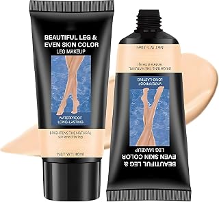 2 Pcs Leg Makeup Waterproof No Transfer, Full Coverage Body Concealer, Long Lasting Leg and Body Scar Tattoo Cover Up, Even Skin Tone, Smooth Finish, Lightweight Foundation (01# Light Color)