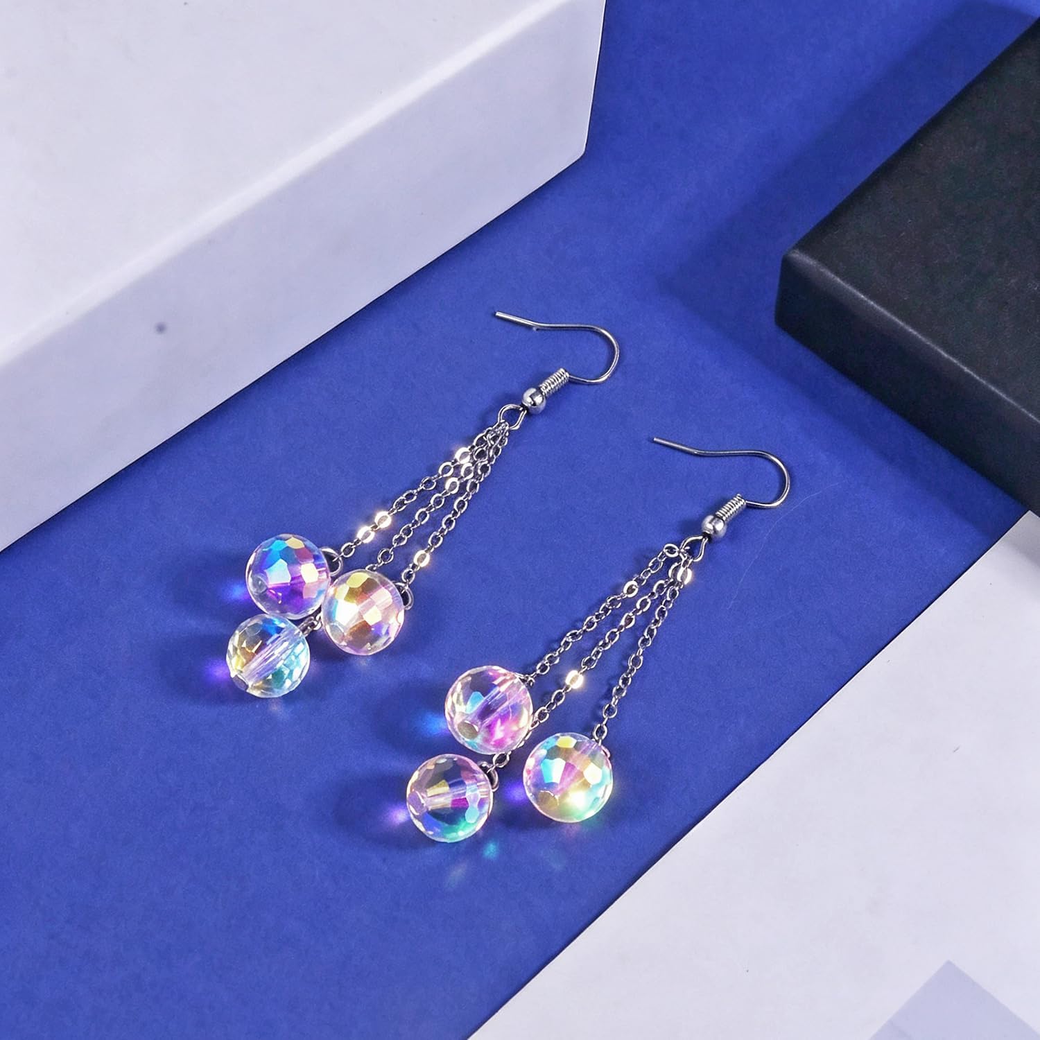Disco Ball Earrings,Light up Earring Disco Party Dance Accessories image 5