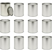 Empty Metal Paint Cans with Lids Pint 16 oz & Quart 32 oz Sizes Multiple Pack Options Durable Tin-Plated Steel for Paint, Solvents, Crafts & Storage 12, Pint