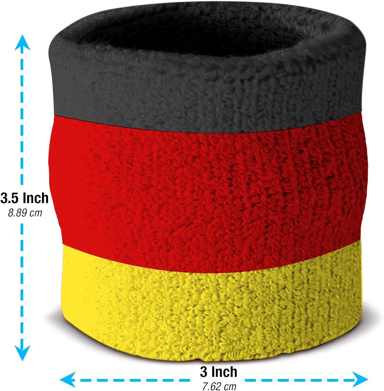 Suddora Striped Sweatband Set, Moisture Wicking 2 Wristbands and 1 Headband, Breathable Athletic Sweat Bands for Sports, Costumes & Cosplay, Matching Bands to Wear with Jersey - Image 5