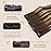 DOORES Wire Hair Extensions 14 Inch 75g Remy Human Wire Hair Extensions Invisible Transparent Line Adjustable Hairpieces Secret Extensions Straight Hair Balayage Chocolate Brown to Caramel Blonde