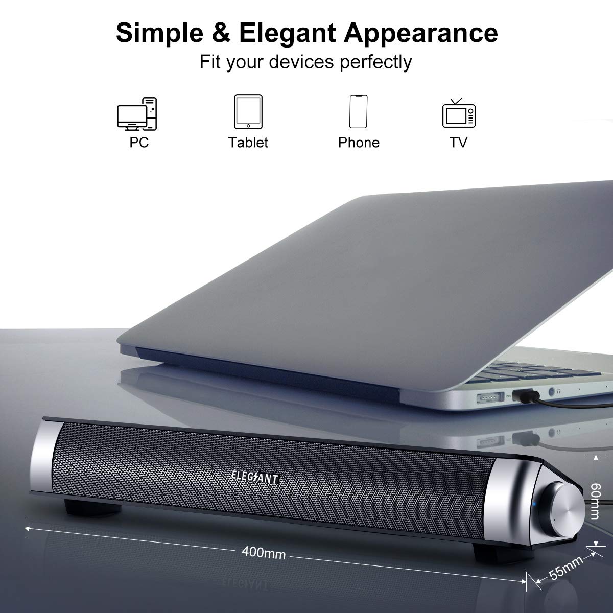 elegiant midas 2.0 soundbar