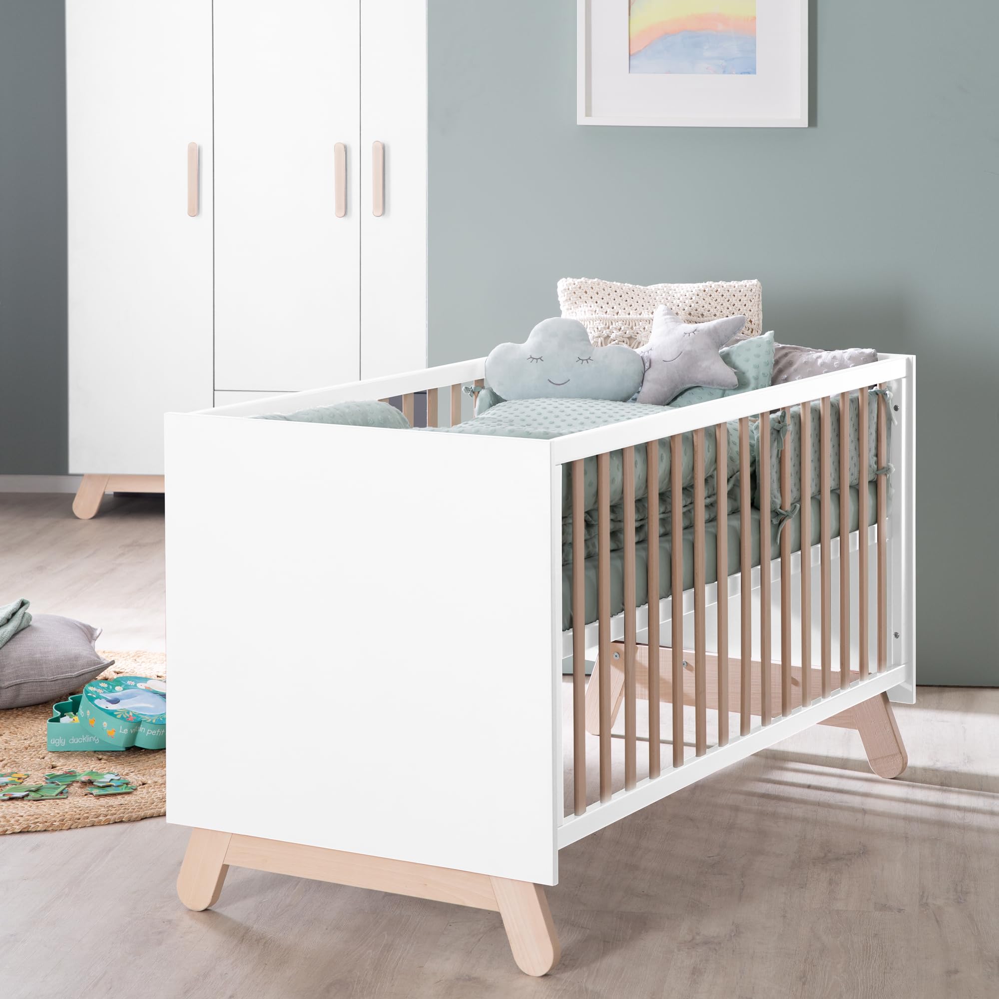 roba Lil Planet Fitted Sheet for Baby Bed 60 x 120 cm to 70 x 140 cm, Single Jersey, 100% Organic Cotton - Image 3