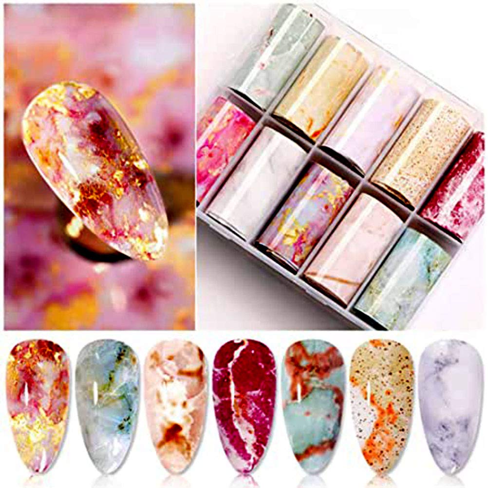 Autocollants nail art marbre adhésifs à transfert rapide pour ongles en gel