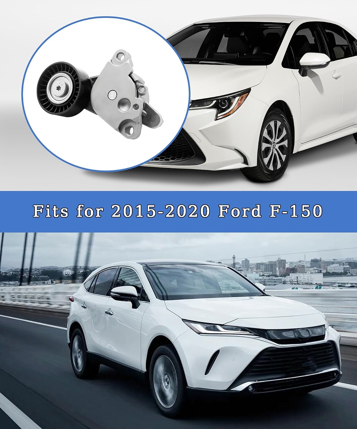 Belt Tensioner Fits for 2020 2021 2022 Toyota Corolla 1.8L 2ZRFAE, Replaces 166200T040, 16620-0T040