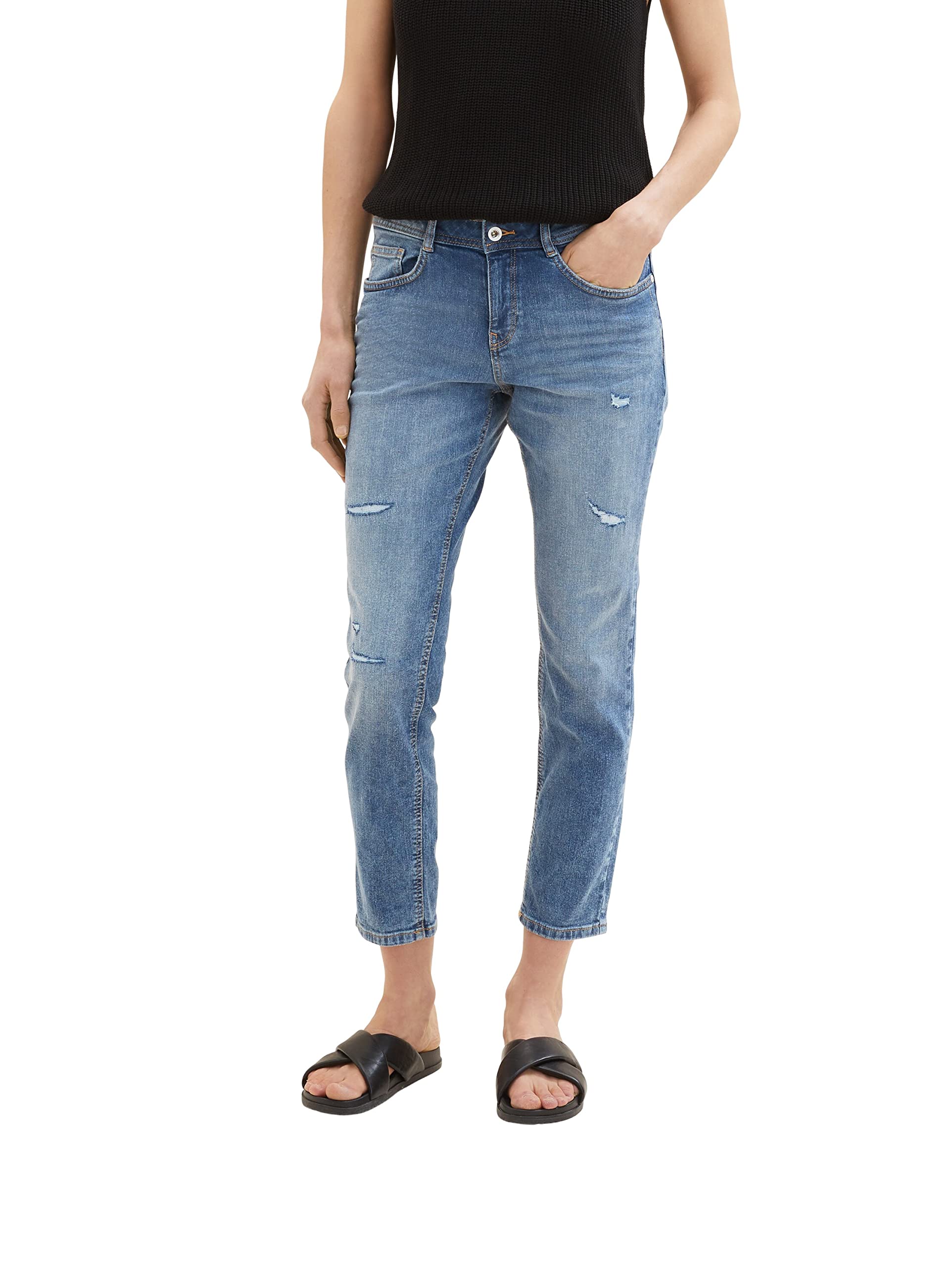 TOM TAILOR Damen Tapered Relaxed Jeans