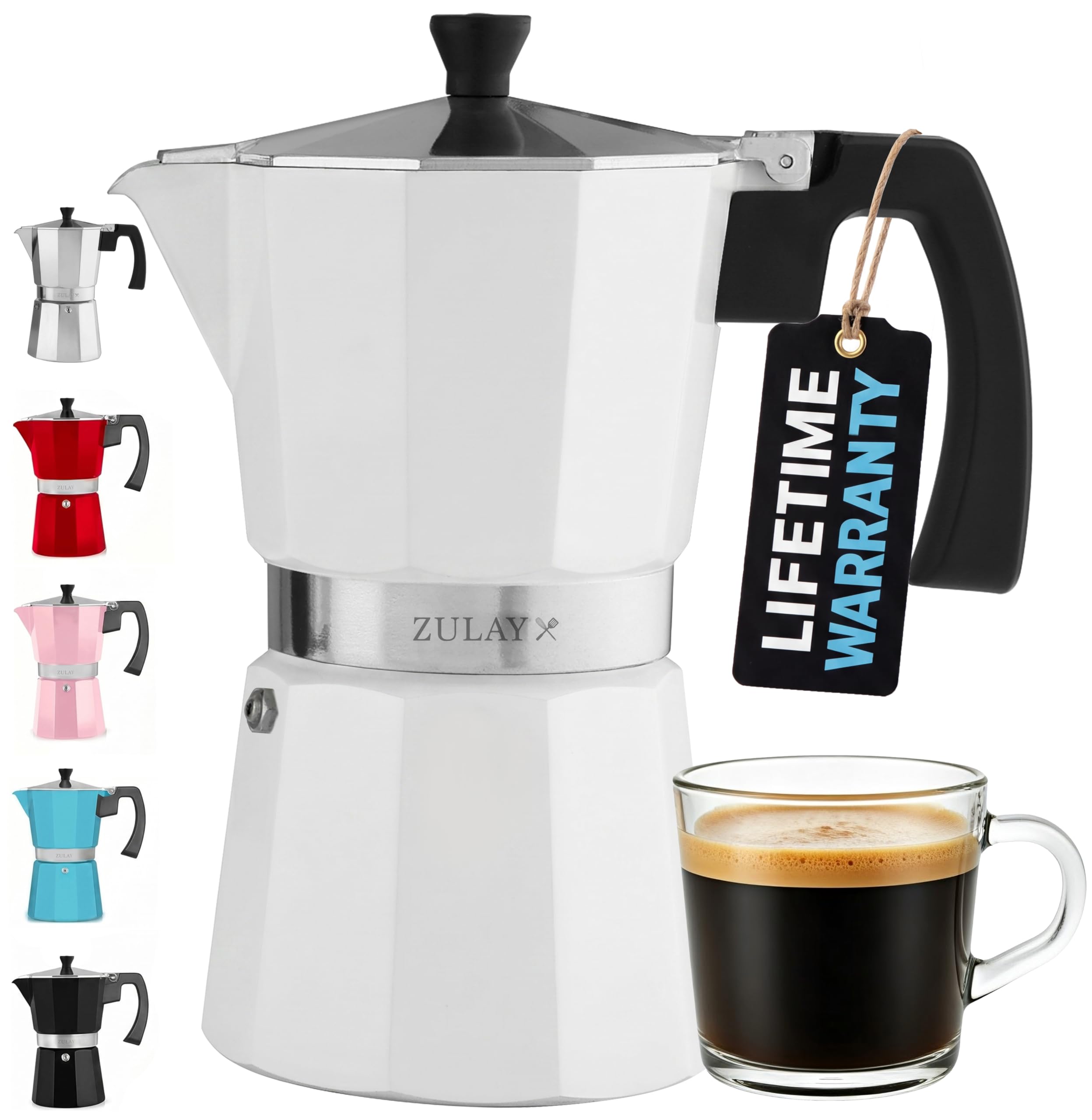 Amazon.com: Zulay Moka Pot Espresso Stovetop Coffee Maker - Leak