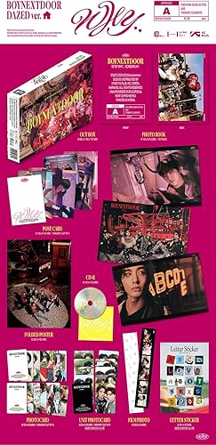 Miniatura 2 de BOYNEXTDOOR WHY.. 1er EP Álbum CD+Cartel plegable en paquete+Foto+Postal+Tarjeta Fotos+Pegatina+Seguimiento Sellado BND (Standard SET(DAZED+MOODY))