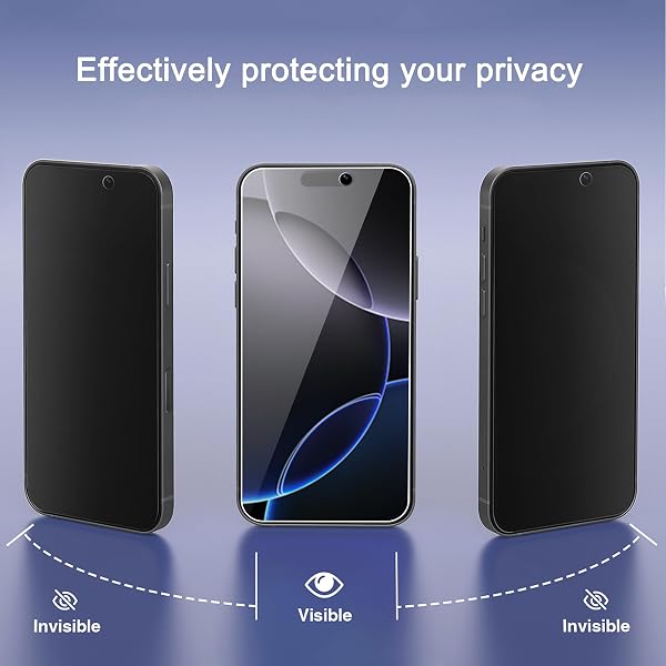 Close-up of the Ailun screen protector applied to an iPhone 16 Pro Max, showing its edge fit.