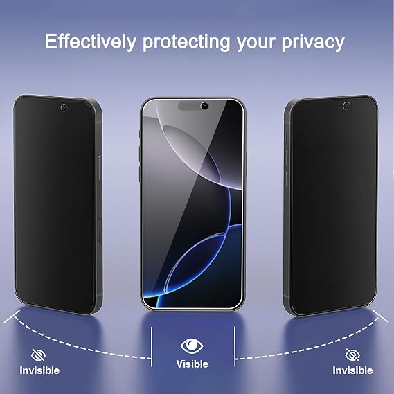 Ailun 3 Pack Privacy Screen Protector for iPhone 16 Pro/iPhone 17