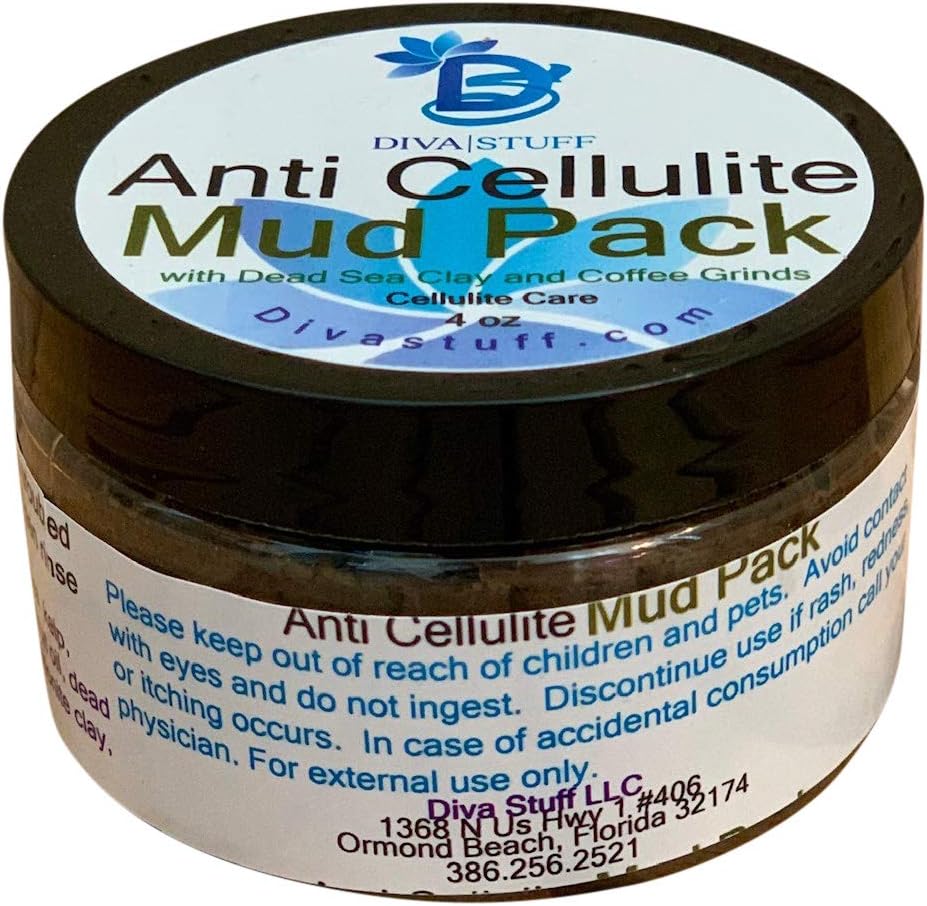 Anti Cellulite Mud Pack With Dead Sea Clay, Coffee Grinds, Fenugreek, Juniper & More By Kym's Diva Stuff