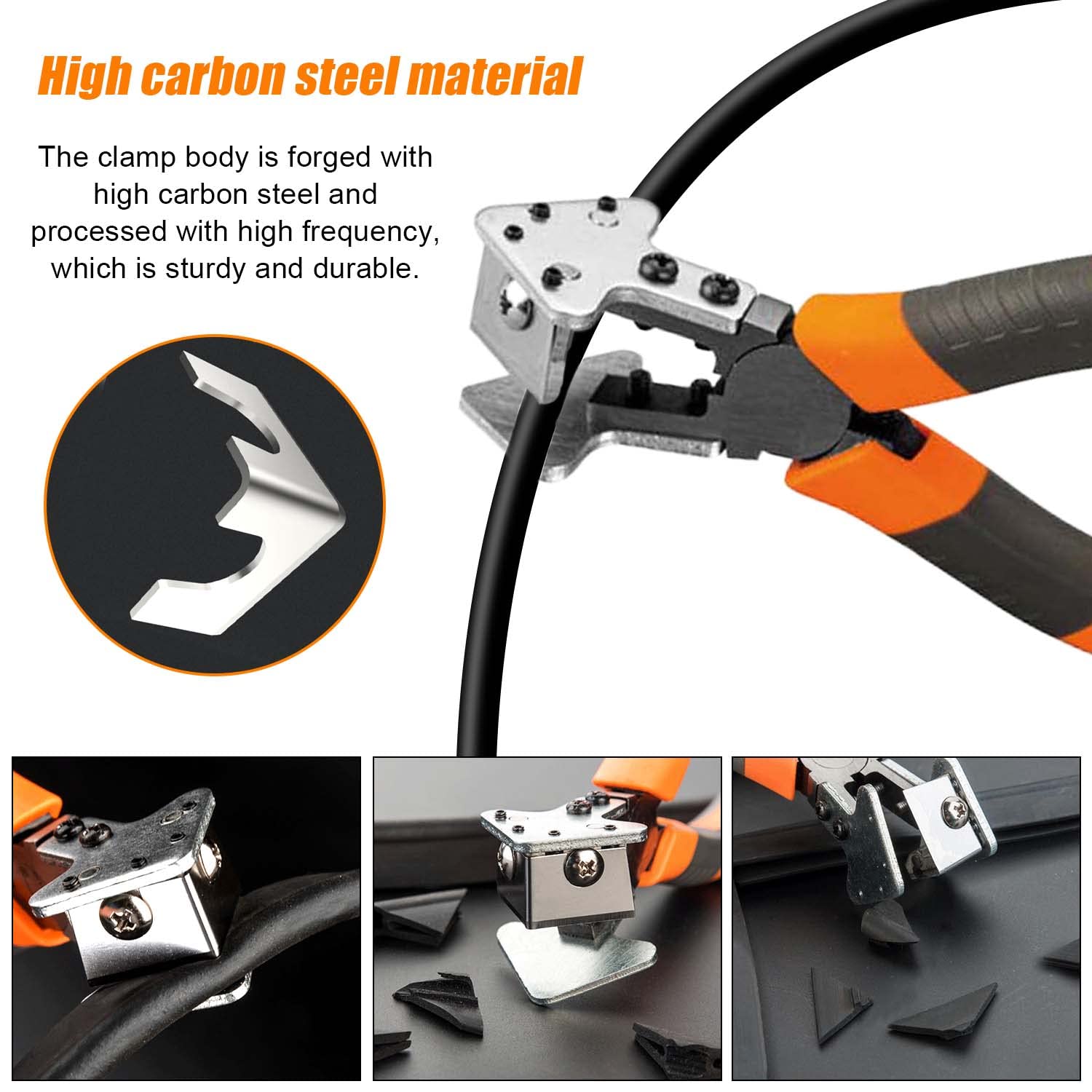 Forbici Taglia Gomma Angolo 90° - 6 Pollici Per Porte, Finestre, PVC E Sughero | Professionale - Foto 3