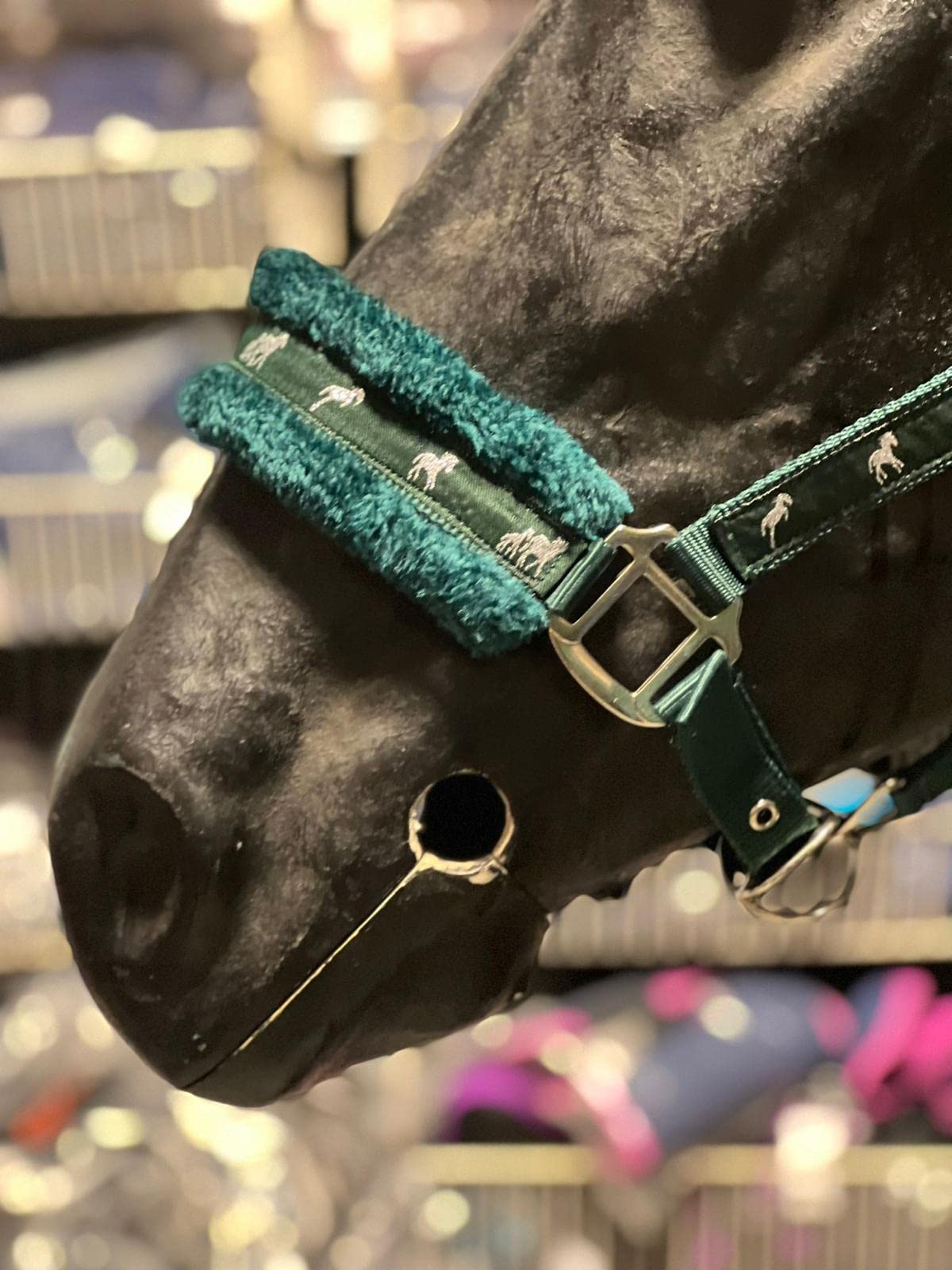 Euipride Halfter-Set Mit Pferdemotiv - Gepolstert, Nylon, Mit Führseil, Violett, Für Pony Bis Großpferd