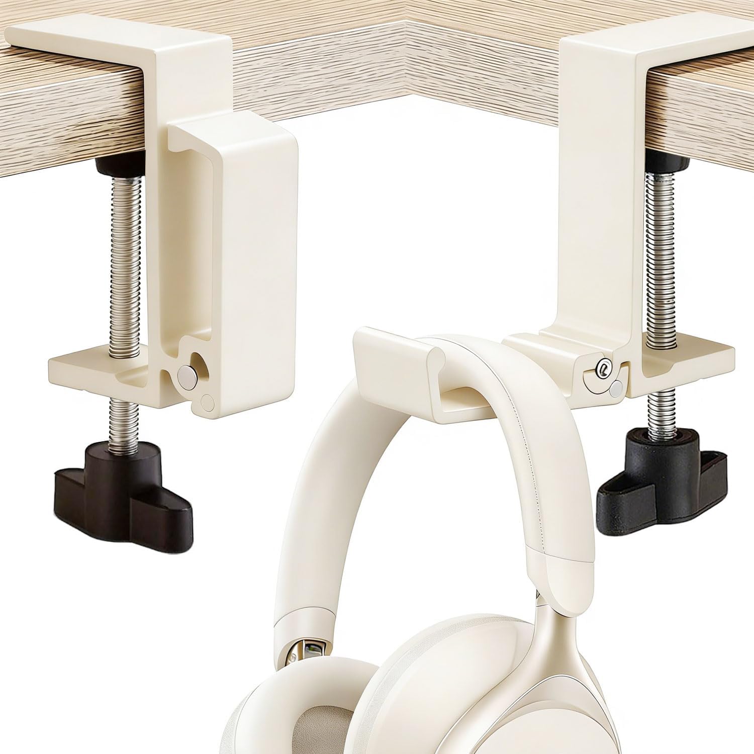 Headphone Stand, Foldable Headset Hanger - Removable Headphone Holder Hook Mount, Adjustable PC Gaming Headset Stand Holder Clip Under Desk Clamp for Airpods Max, HyperX, Sennheiser-image-48