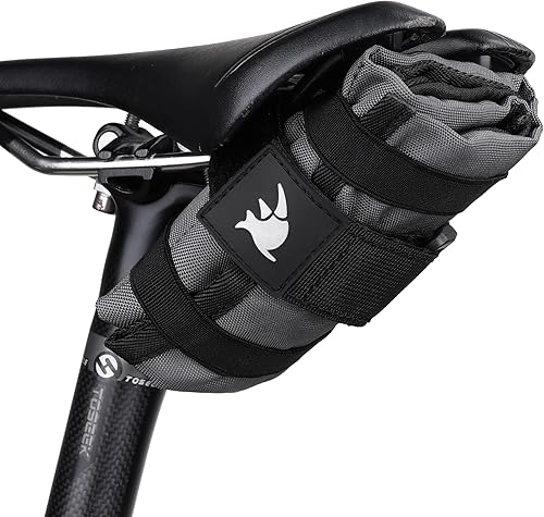 Rhinowalk Bolsa de sillín de bicicleta - Bolsa de herramientas de reparación de herramientas de rollo de bicicleta Paquete de bolsillo para montaña,