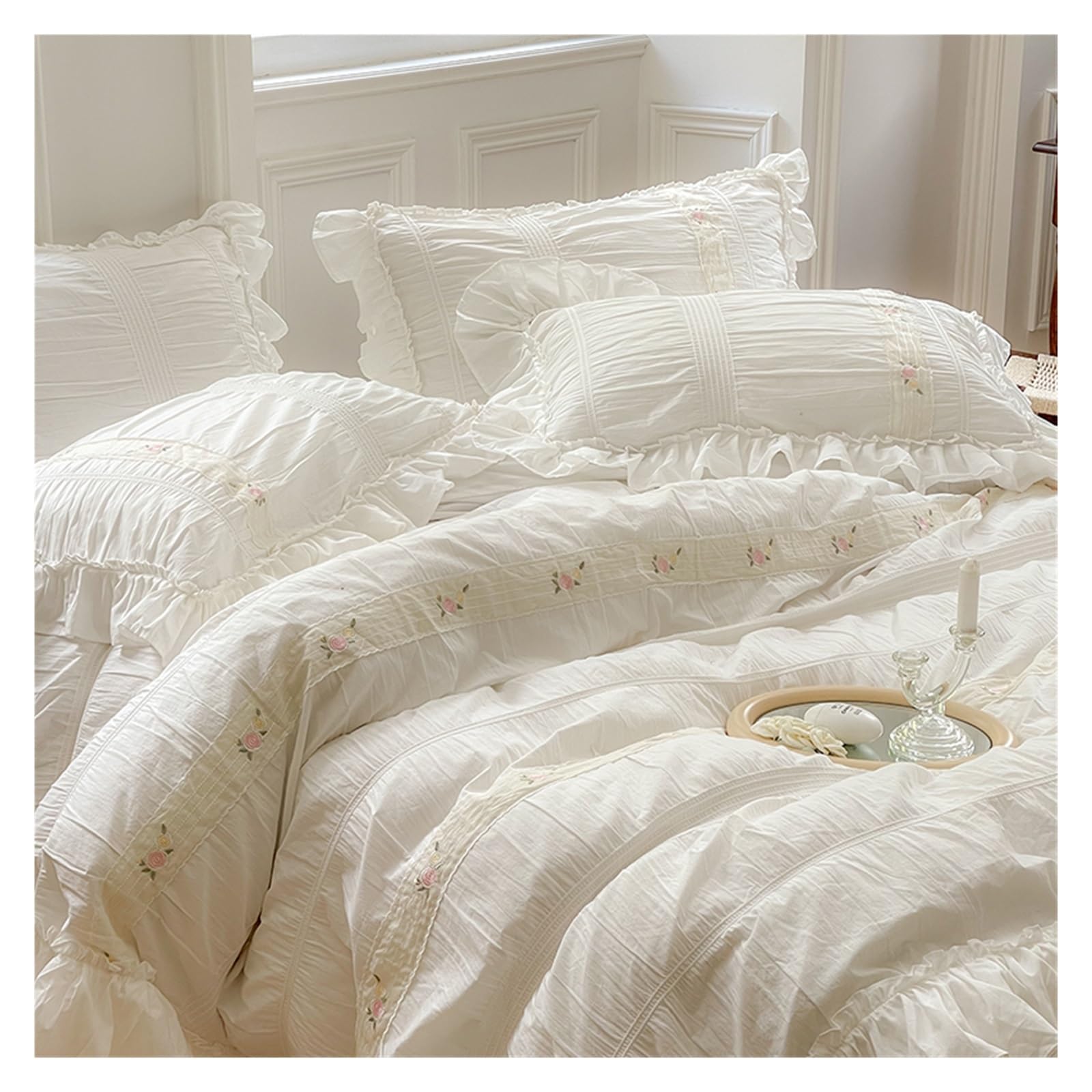Ensemble de literie Queen Size patchwork taie d'oreiller et drap