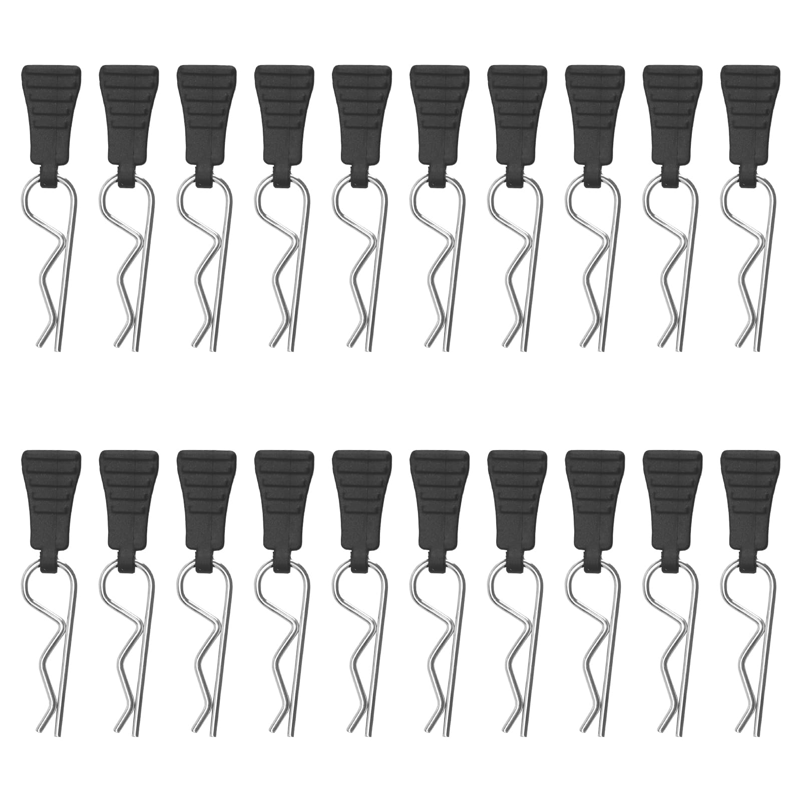 Werownsgso 24 Clips Carrosserie RC – Pinces R Ressort Acier Inox – Pièces Détachées Pour Voiture Télécommandée 1/10