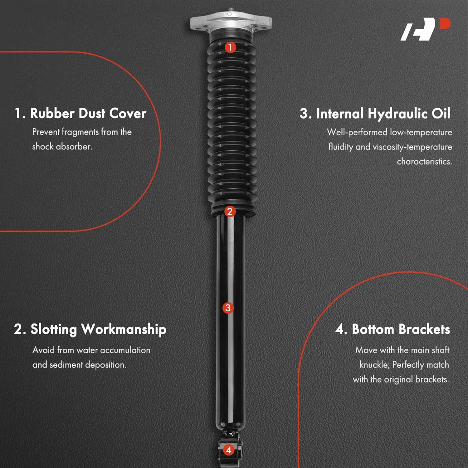 A-Premium Rear Suspension Shock Absorber Compatible with Honda CR-V CRV 2017-2025, 2-PC Set