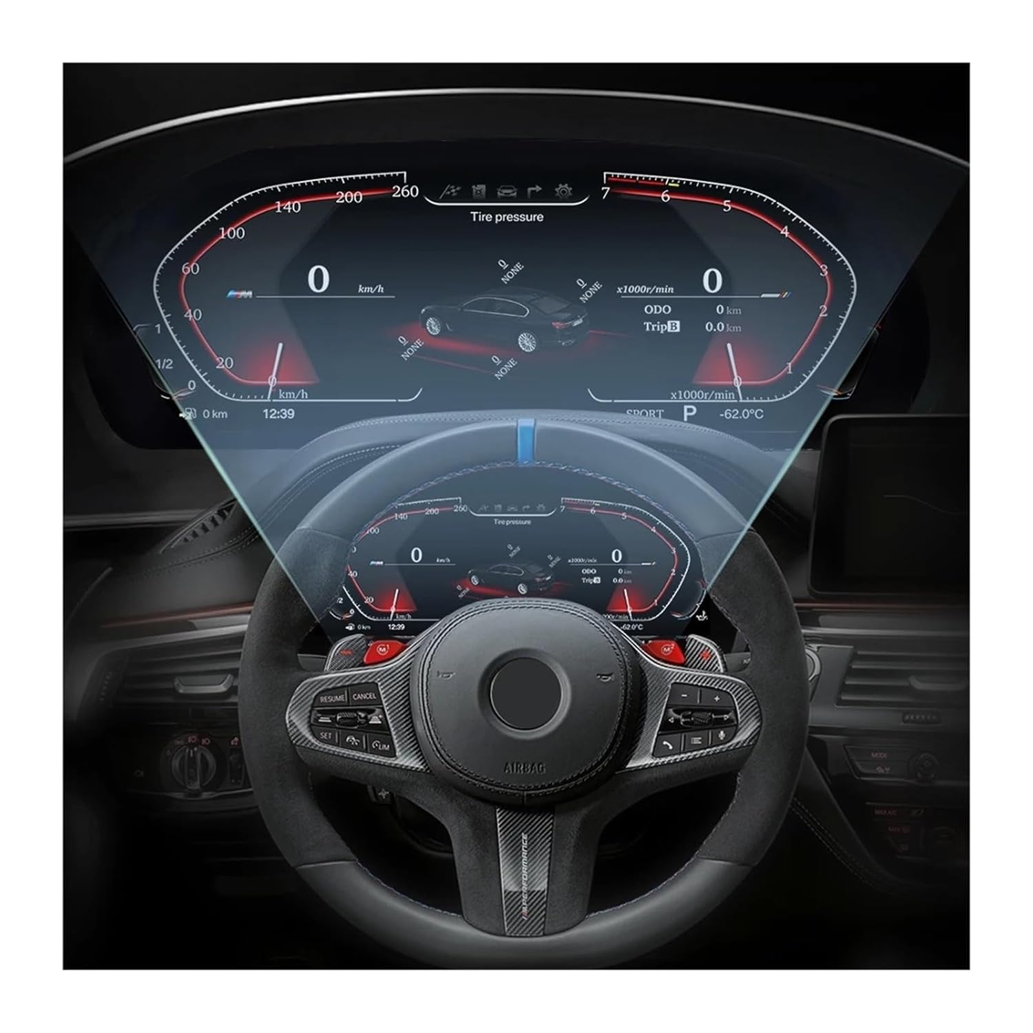 Latest 12.3'' Car LCD Dashboard Cluster Compatible for BMW 3 4 Series F30 F31 F32 F34 F36 Instrument Cockpit Speedometer Display