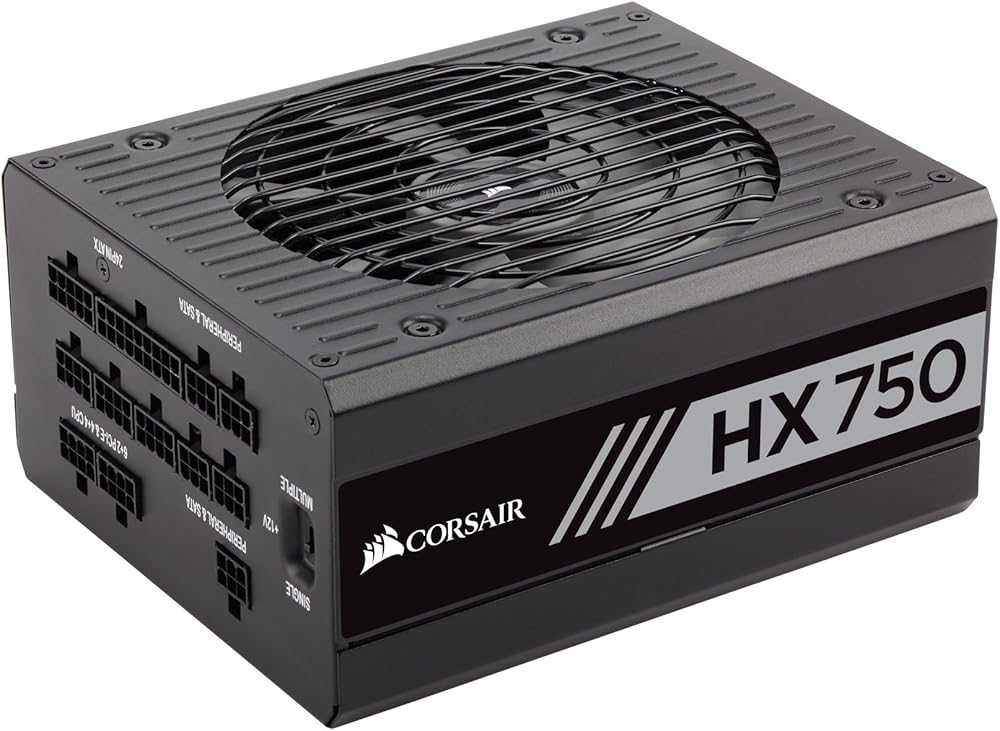 Corsair HX750 Series, 80+ Platinum Certified 750W Fully Modular Power Supply - View 1