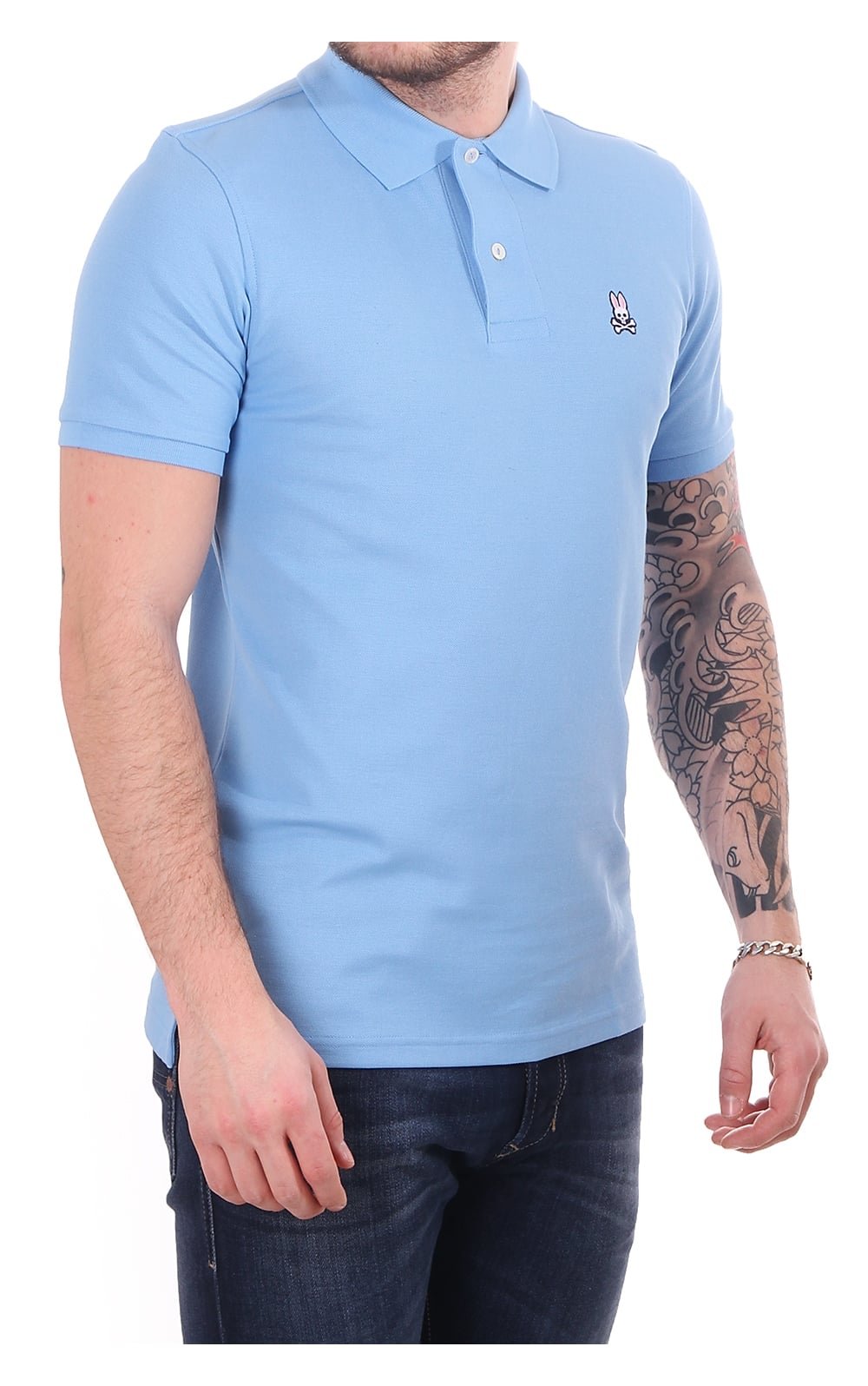 Psycho Bunny Classic Short Sleeve Polo Sky Blue 4