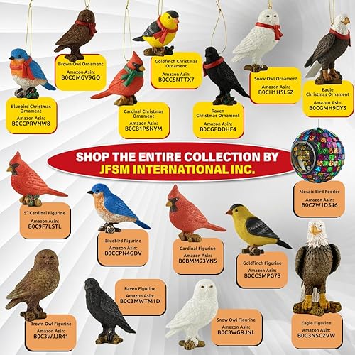 Miniatura 5 de Goldfinch - Figura colgante de árbol coleccionable, regalos para amantes de los pájaros, decoración de corona de Pascua, decoración de corona de