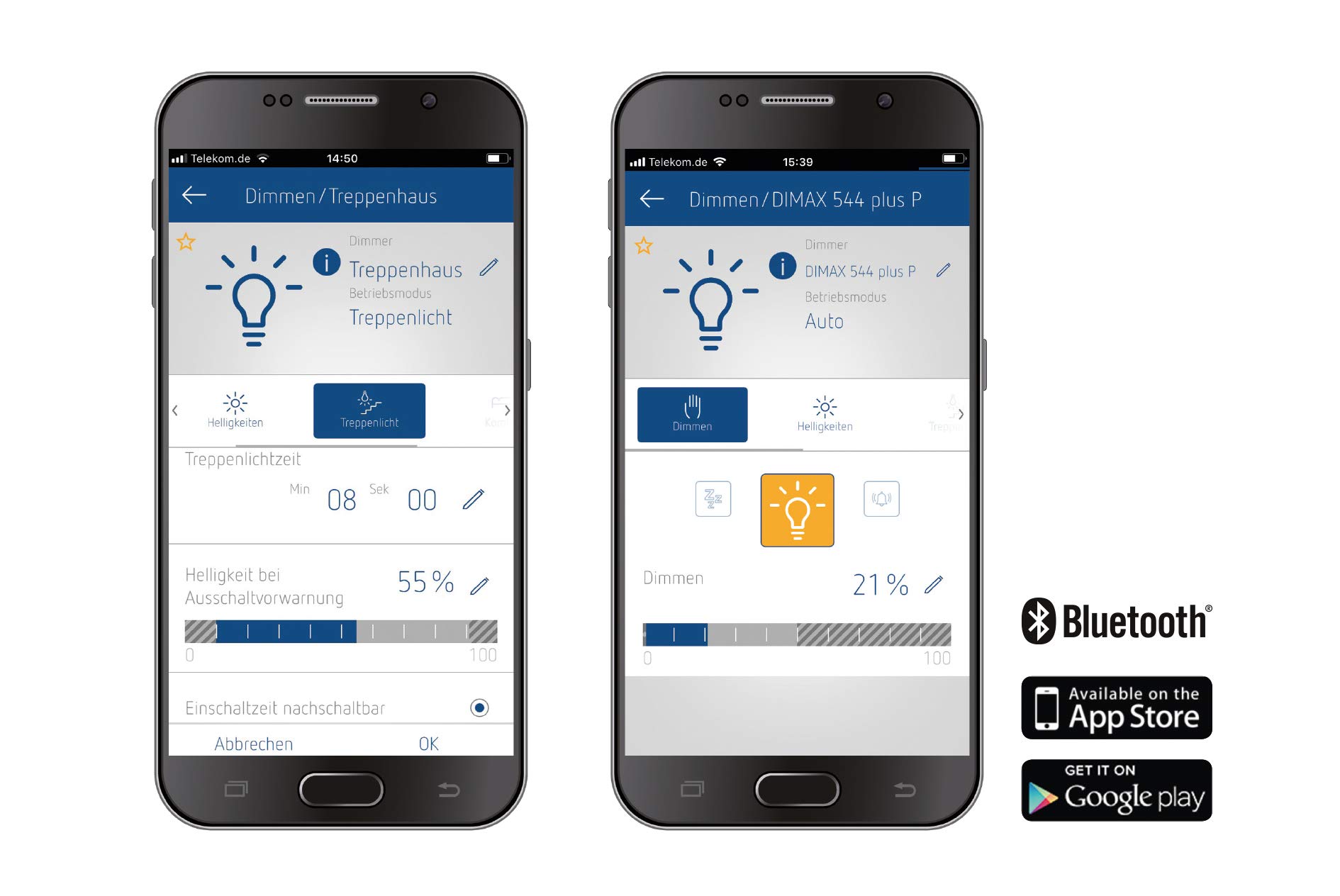 Theben DIMAX 544 plus P - Universaldimmer mit automatischer Lasterkennung und Bedienung über App oder Taster 5440130