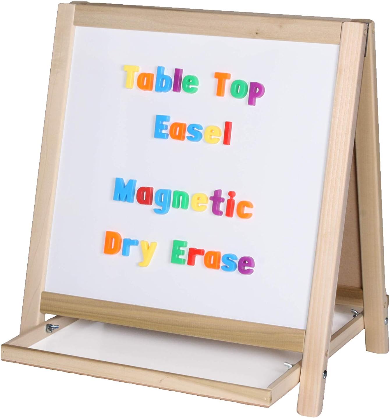 Flipside Products Tabletop Small Magnetic Green Chalkboard/Dry Erase Easel, Group Activities, Easel for Kids, Double-Sided