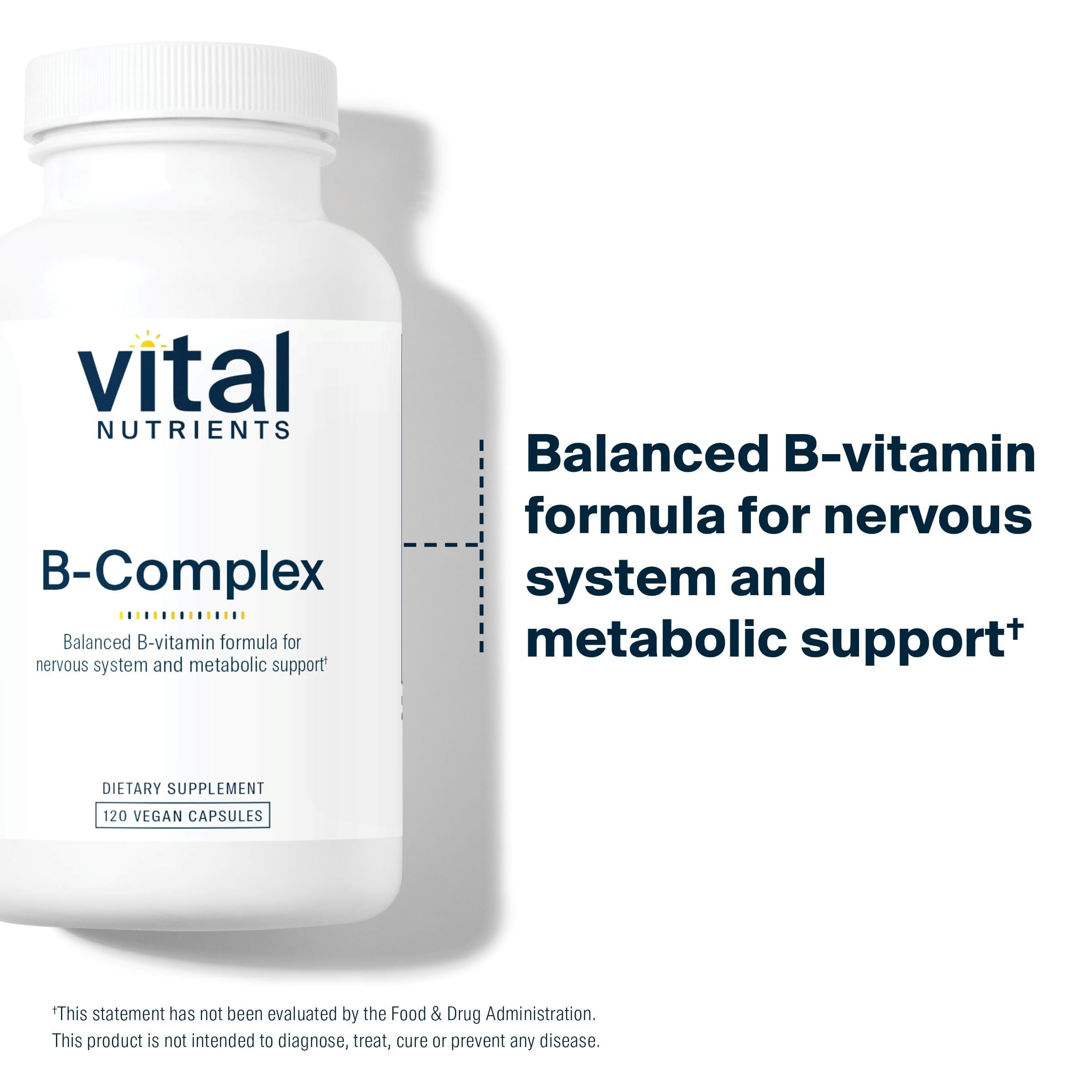 Vital Nutrients Vitamin B-Complex, Methylated B Vitamins, 120 Capsules — Amazon image 3