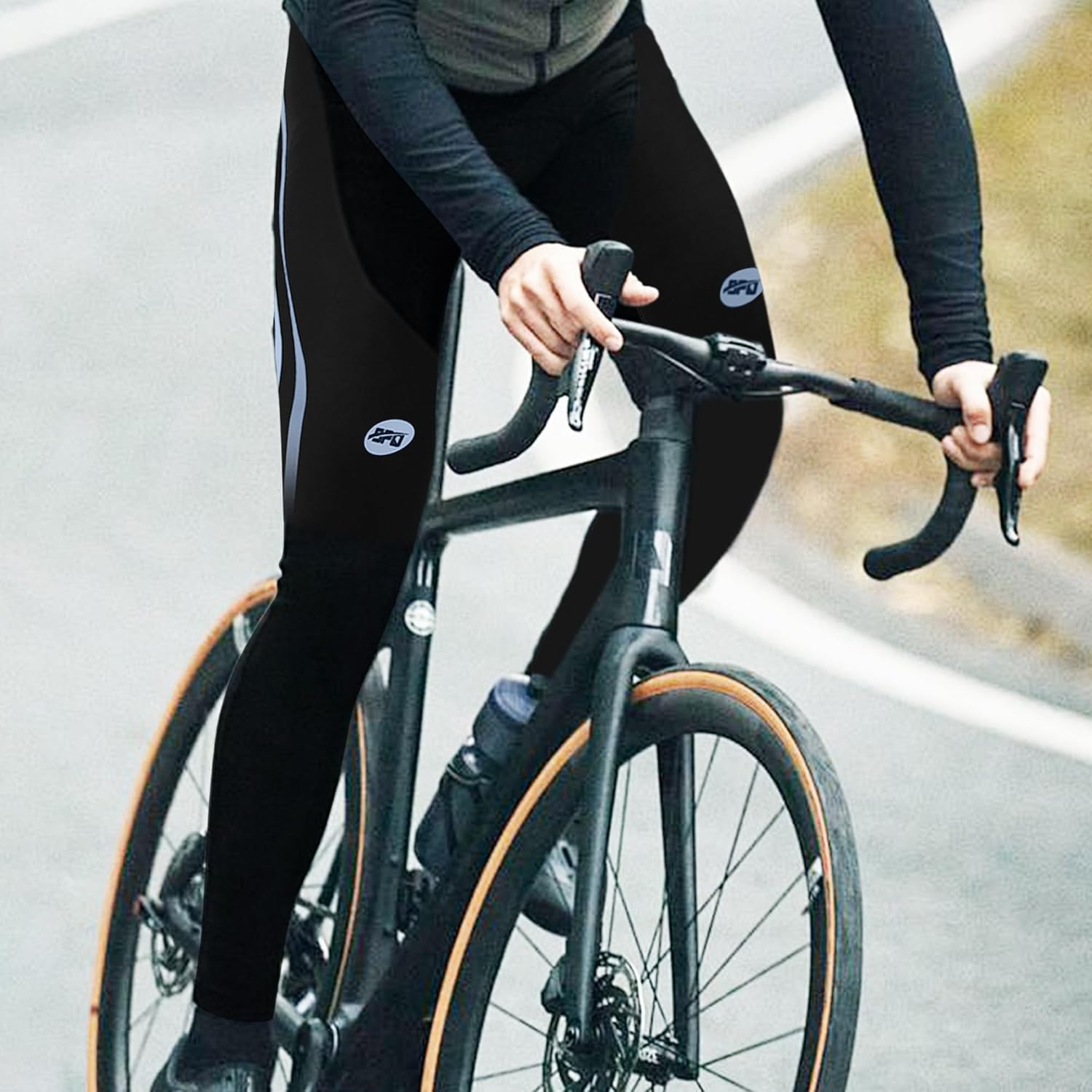 Cycling Pants for Men Road Bike Compression Tights Winter Biking Bottoms with Padding UV Proof