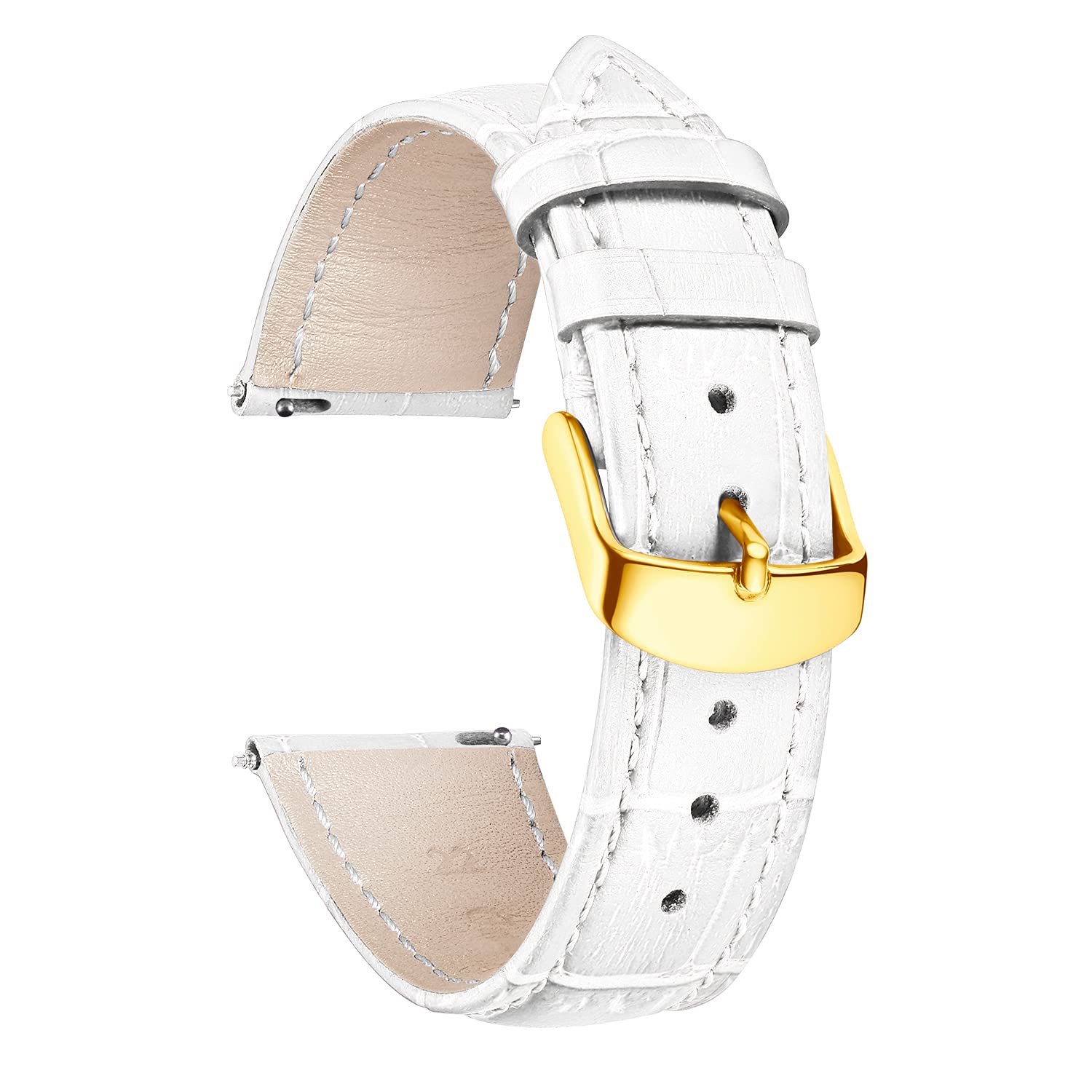 BINLUN Correa de Reloj de Cuero 10MM-24MM Diseño Cocodrilo Aligátor Liberación Rápida Correas de Repuesto para Smartwatch Hombre Mujer — view 48