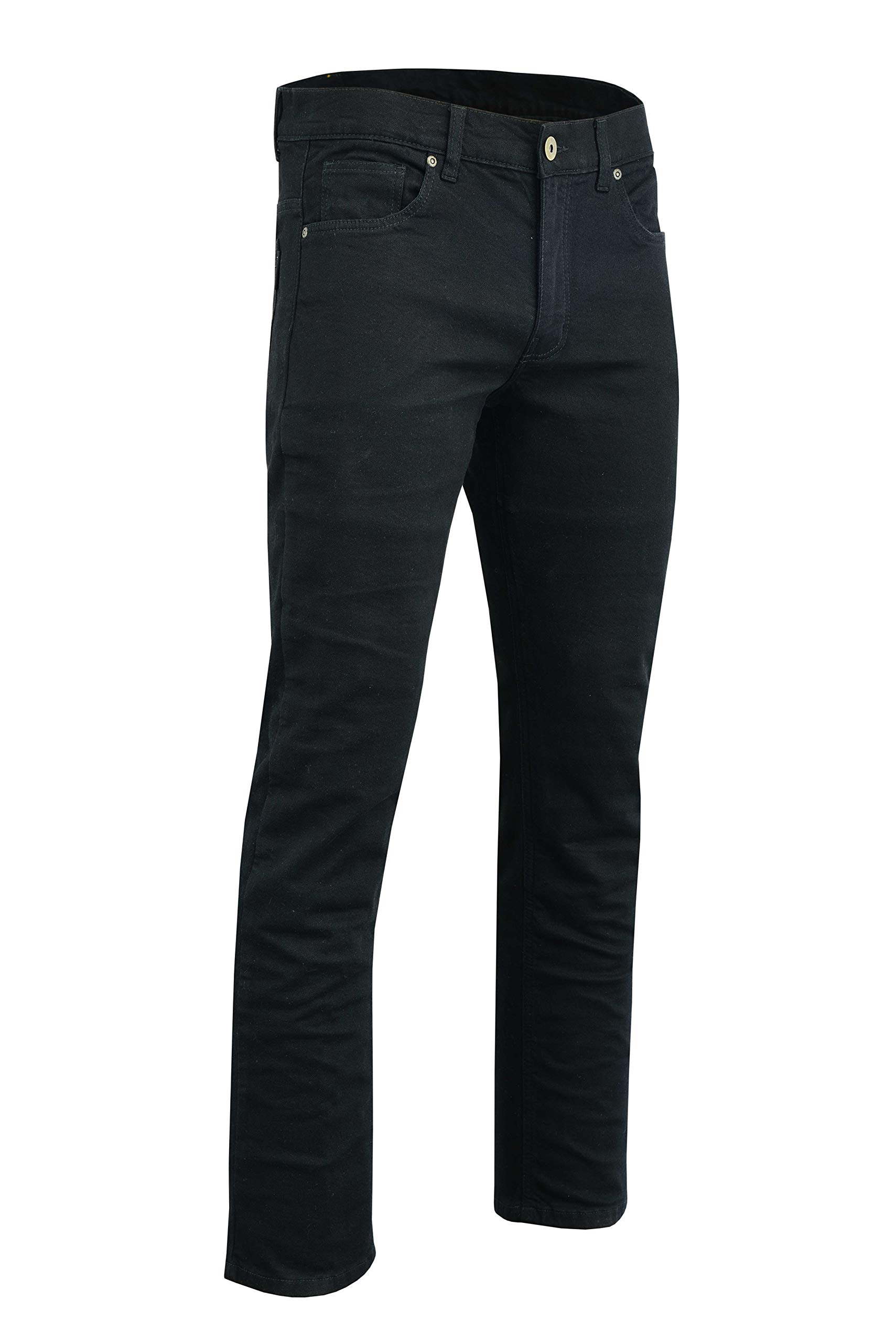 Bikers Gear Australia New Modern Comfort Stretch Denim Foderato Protettivo Moto Jeans con CE 1621-1 Protection, Nero