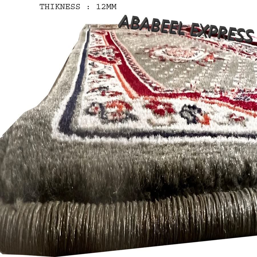 Image of ABABEEL Express Kashmiri Traditional Modern Style Wool & Wool Blend Runner Carpet with 12 MM Pile Height Thickness for Living Room and Bedroom Home 1.5x5 Feet(18 x 60 Inch) Green