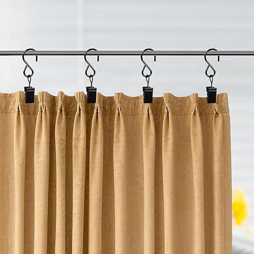 Miniatura 3 de Paquete de 46 ganchos de cortina de metal, clips de luz para tira de luces exteriores, ganchos para cortinero, ganchos para barra de cortina, clips