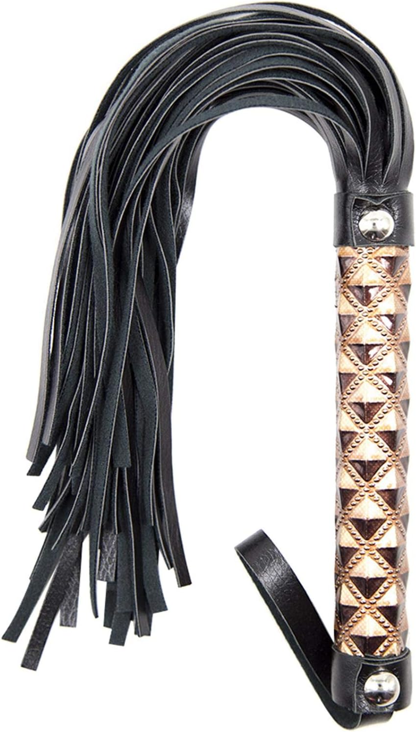 Anwangda Soft Leather Horse Riding Crop Whip, Non Slip Practical Soft