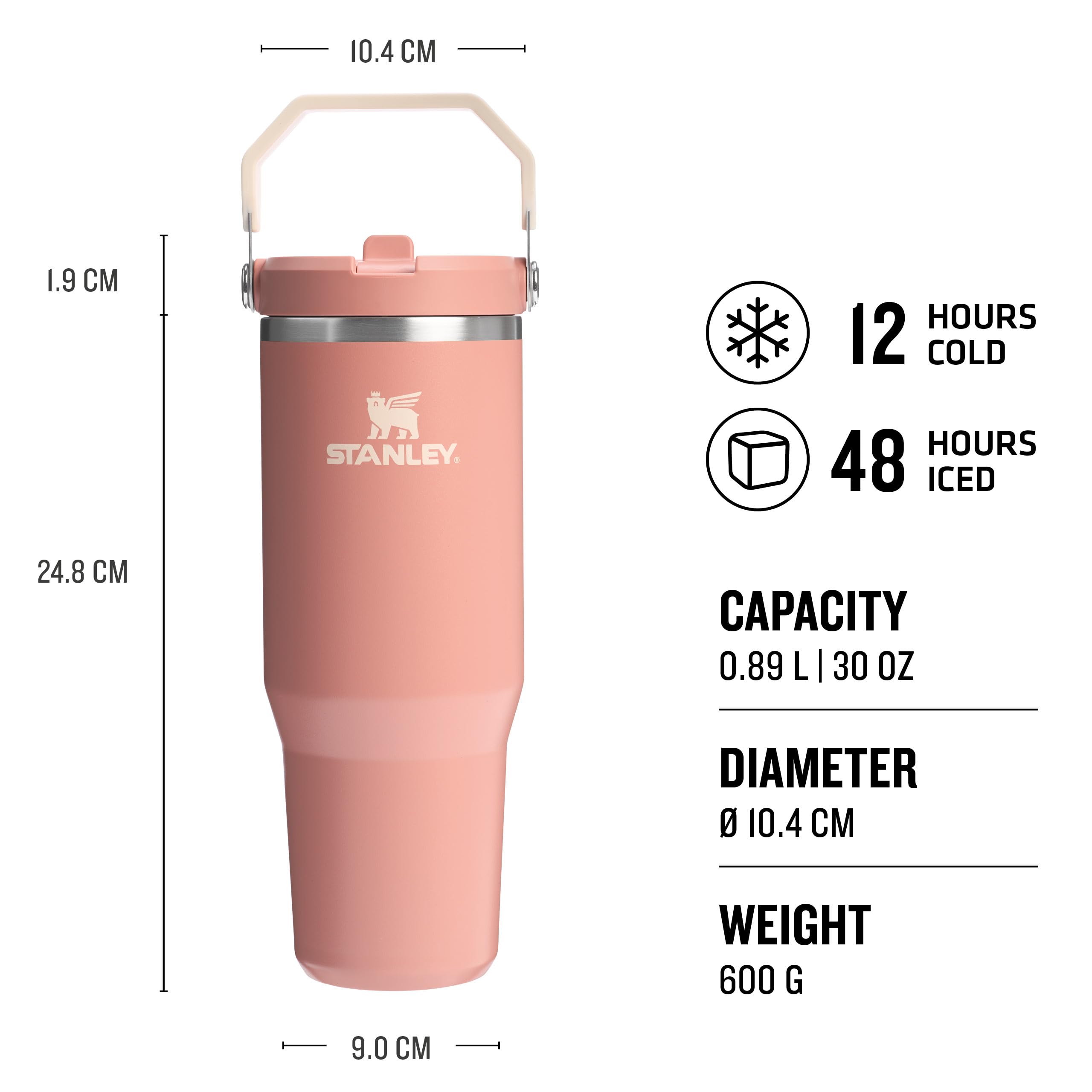 STANLEY IceFlow Flip Straw Tumbler Pipetli Termos Su Şişesi 0.89 Litre - Sienna | Paslanmaz Çelik