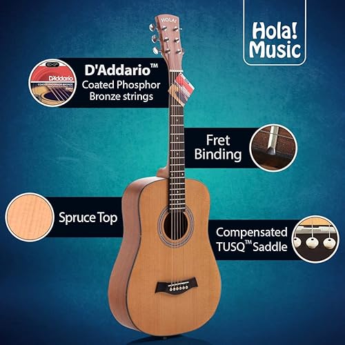 Miniatura 3 de Hola Guitarras acústicas dreadnought de lujo Natural