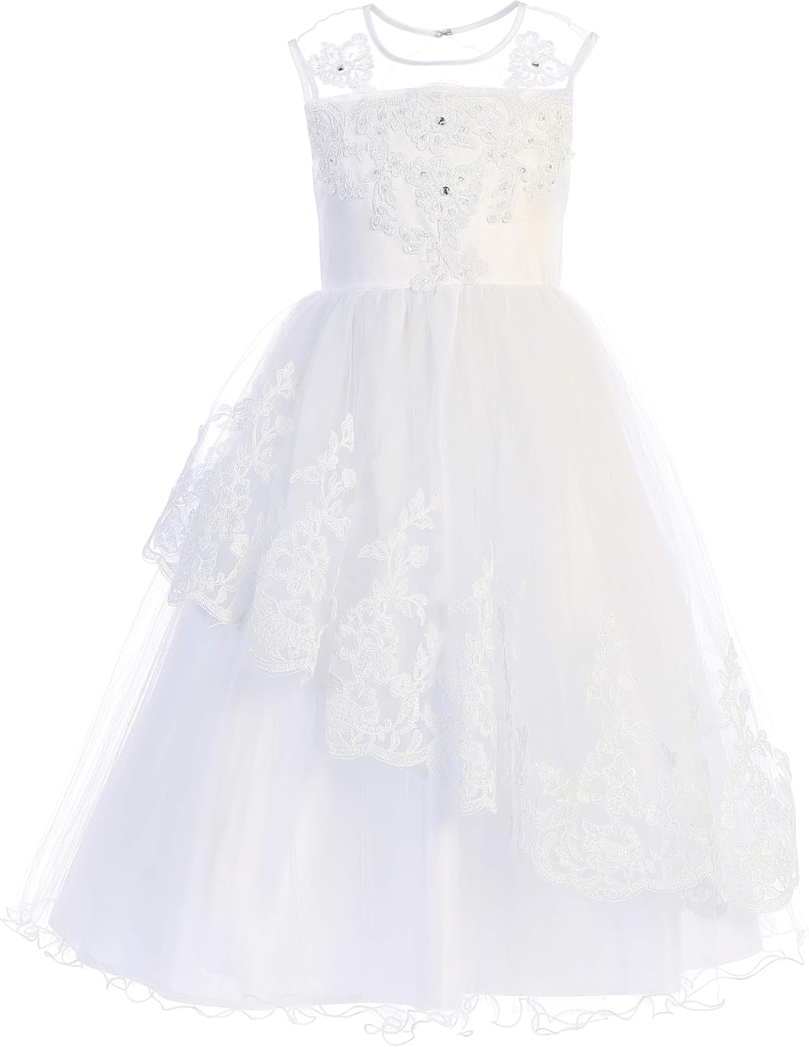 girls white holy communion dress