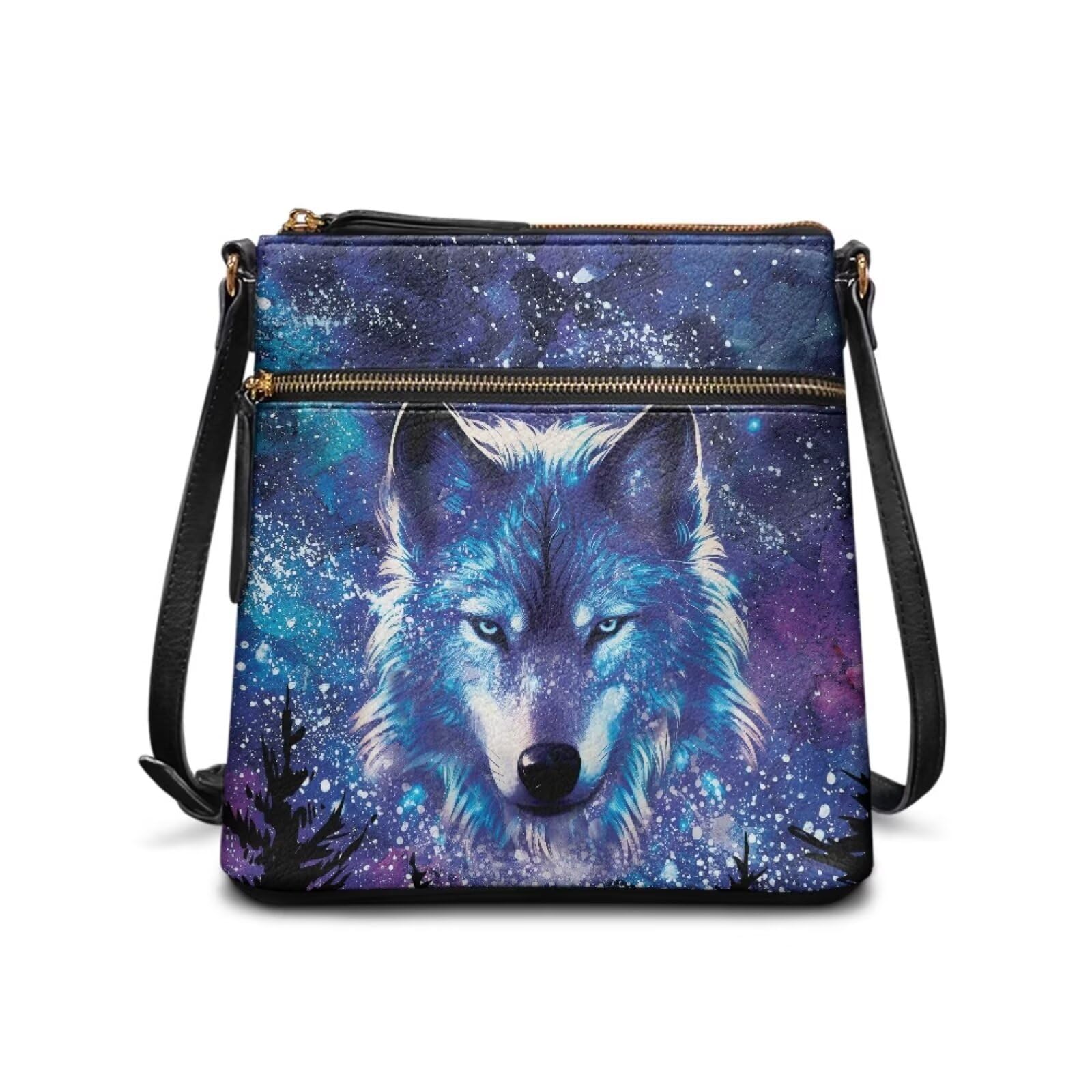 chaqlin Bolso bandolera grande para mujer, de cuero, para Navidad, bolso de hombro