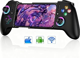 Gamtoure Anti-Drift Wireless Gaming Controller for iPhone/Android - Hall Effect Joysticks, Bluetooth Fast-Connect for Genshin, COD, Roblox Cloud Gaming