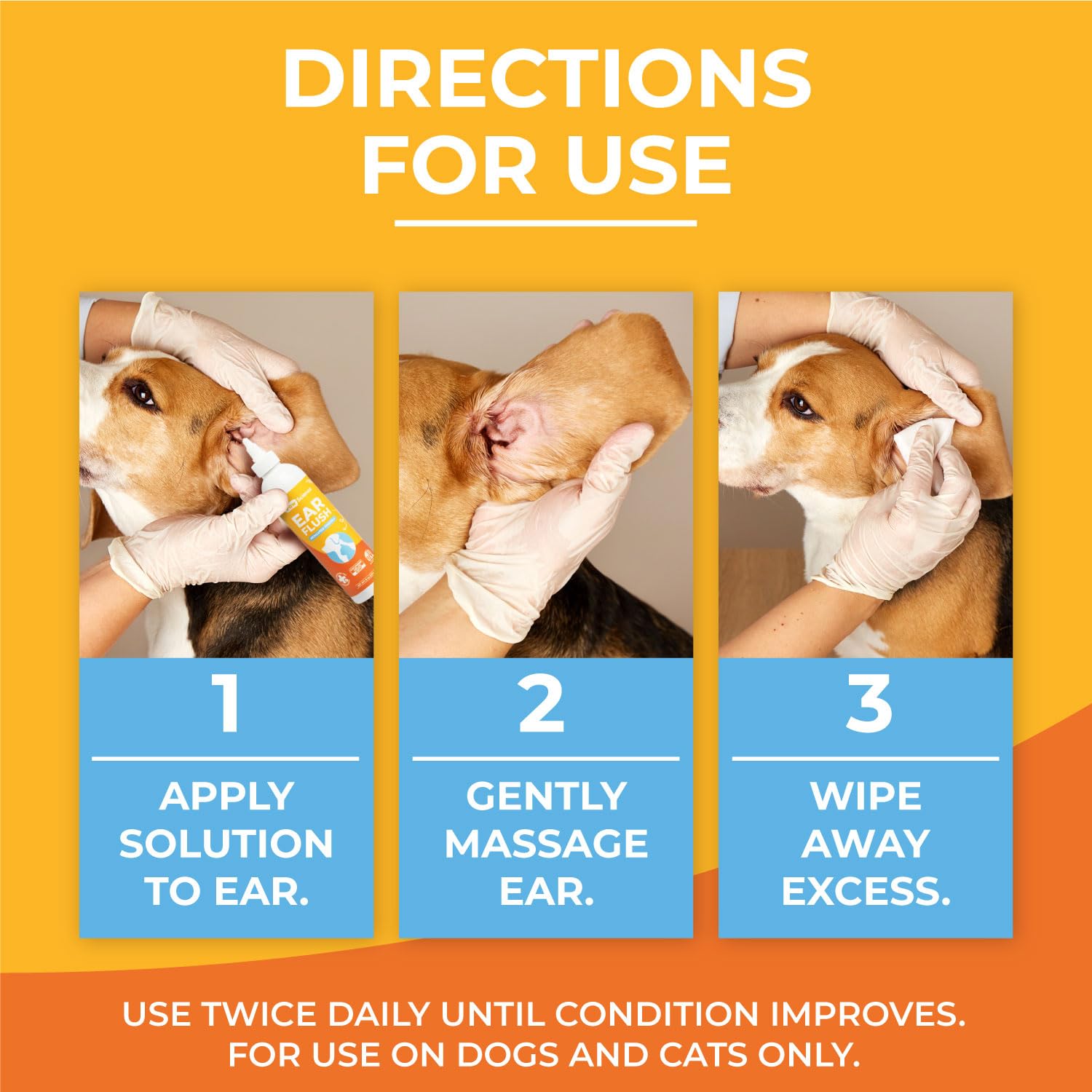 Dog Ear Cleaner - Cat & Dog Ear Infection Treatment - Medicated Pet Ear Wash, Flush, and Cleaning Solution for Dogs and Cats - Remedy for Itchy Yeast Relief - image 7