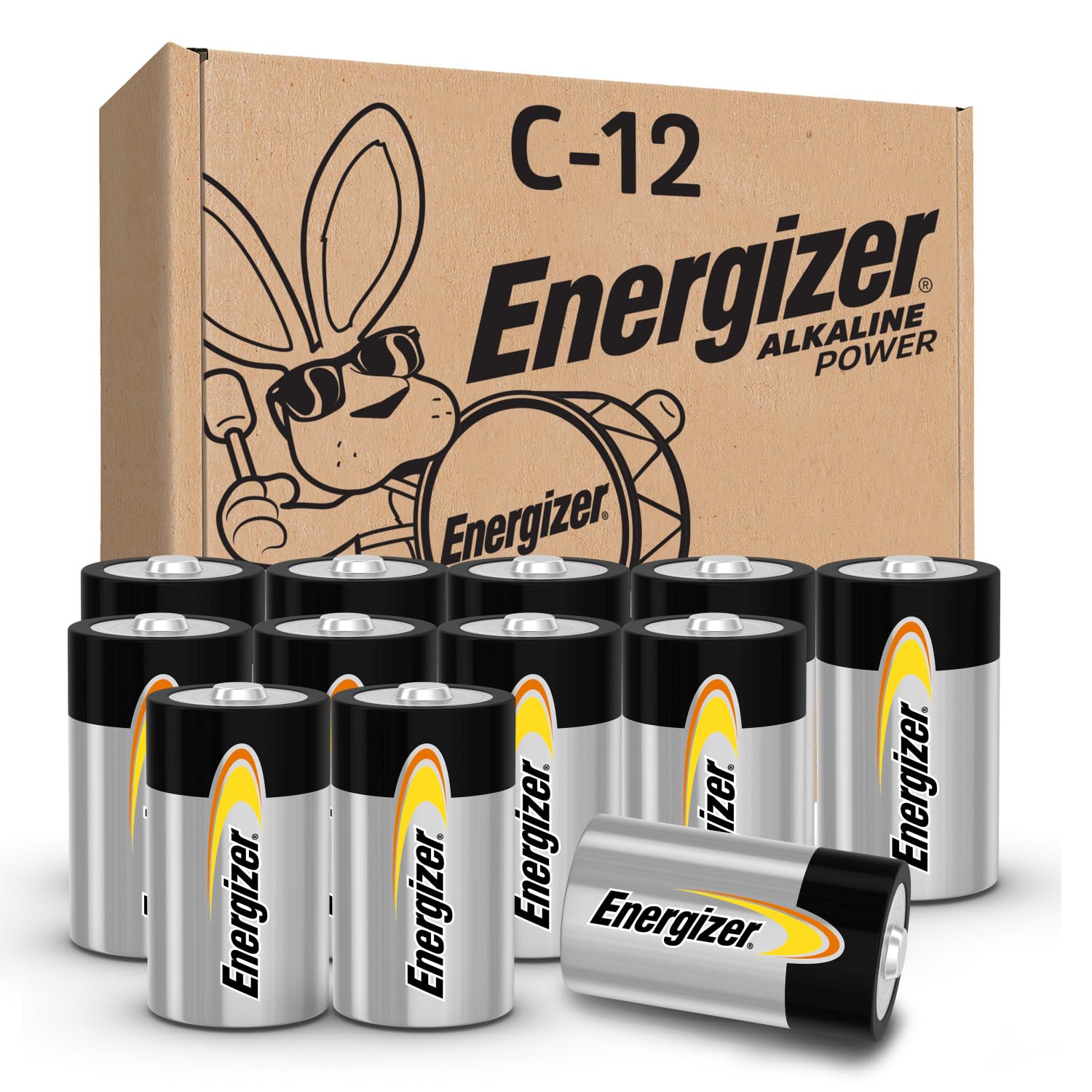 12-Pack Energizer Alkaline C Batteries