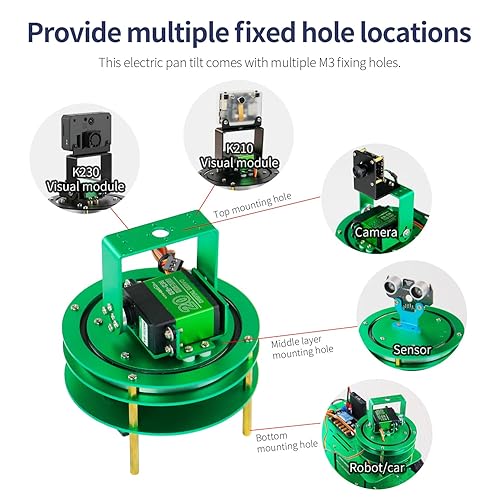 Miniatura 3 de Yahboom 2-DOF - Kit de servo pan-inclinación para robot de bricolaje, plataforma eléctrica con servo de metal, accesorios para cámara o soporte de