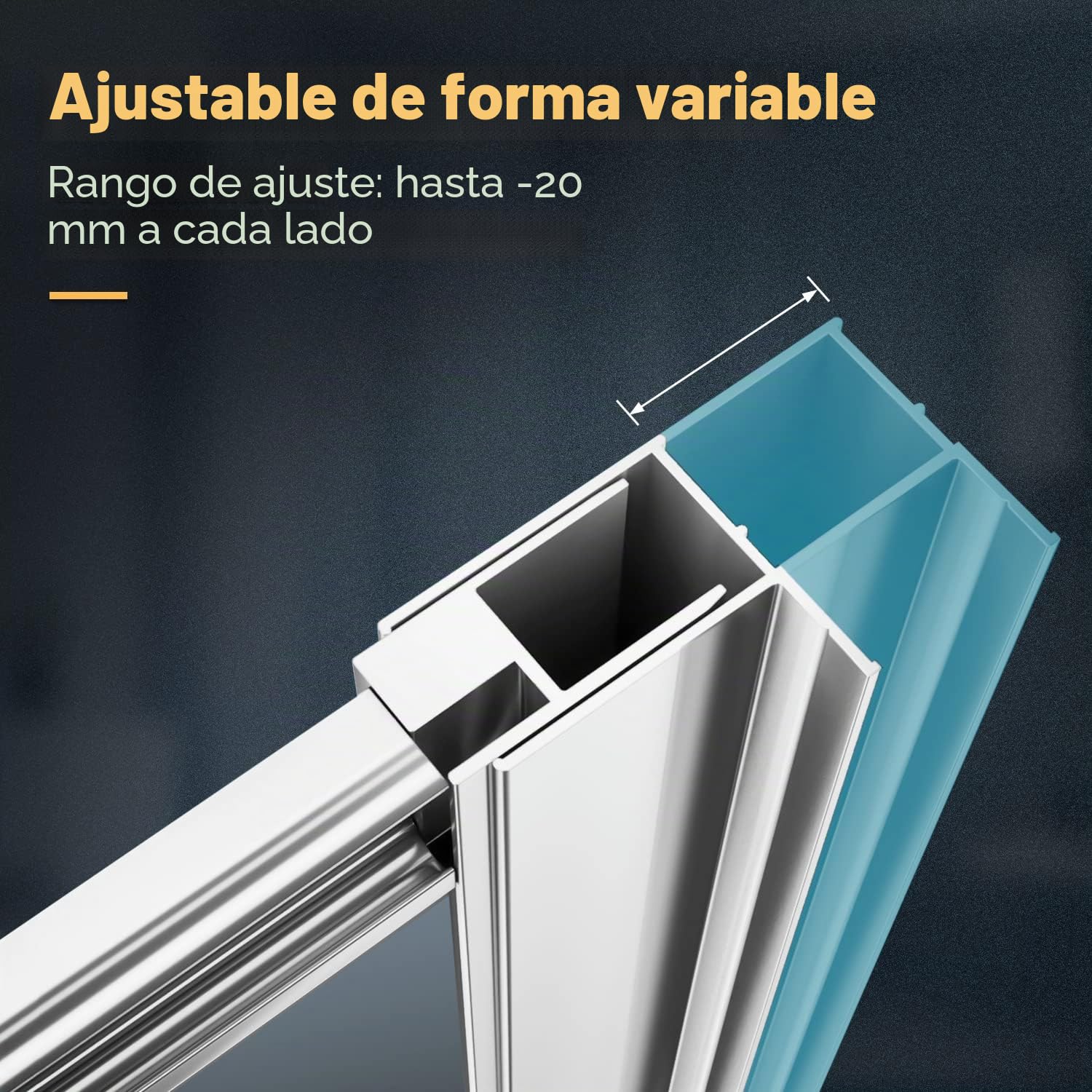 SONNI Mamparas de Ducha Corredera 120x70 cm,Angular Puertas Retangular,Easyclean Vidrio Templado de Seguridad 5mm con NANO Tratamiento Antical