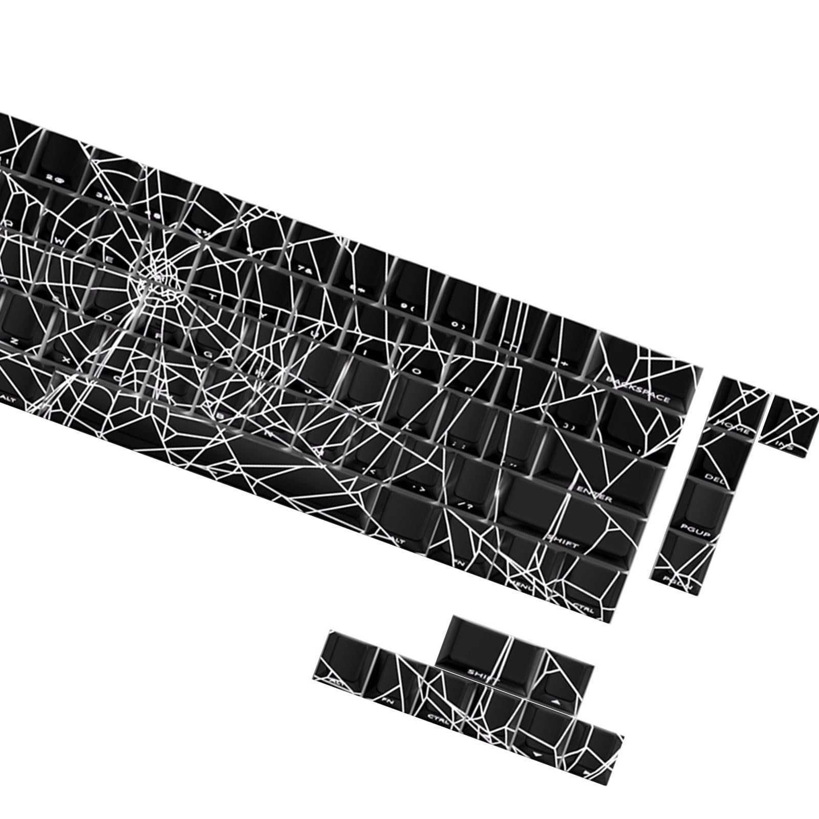 Maxtonser Side Print Translucents Keycaps Spiders Web Original Height Sublimations Backlit Keycap for Mechanical Keyboard
