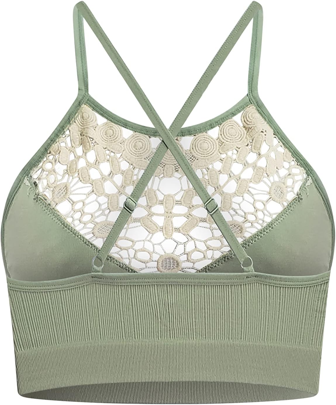 Women's Bohemian Style Crochet Lace Design Bralette Regular Size Plus Size