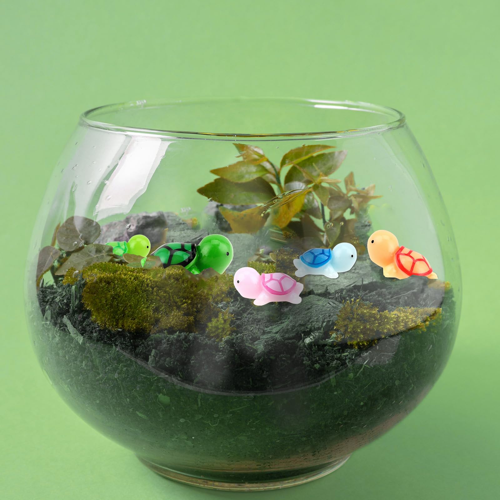 KALIONE Miniatur-Schildkröten – 60 Stück In 6 Farben, Harz-Kunststoff | Deko Für Garten, Aquarium & DIY-Projekte