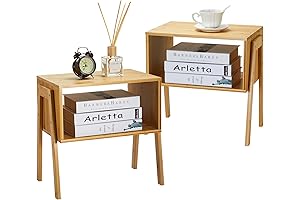 Pipishell Bamboo Stackable End Tables - A Masterpiece of Versatility and Storage