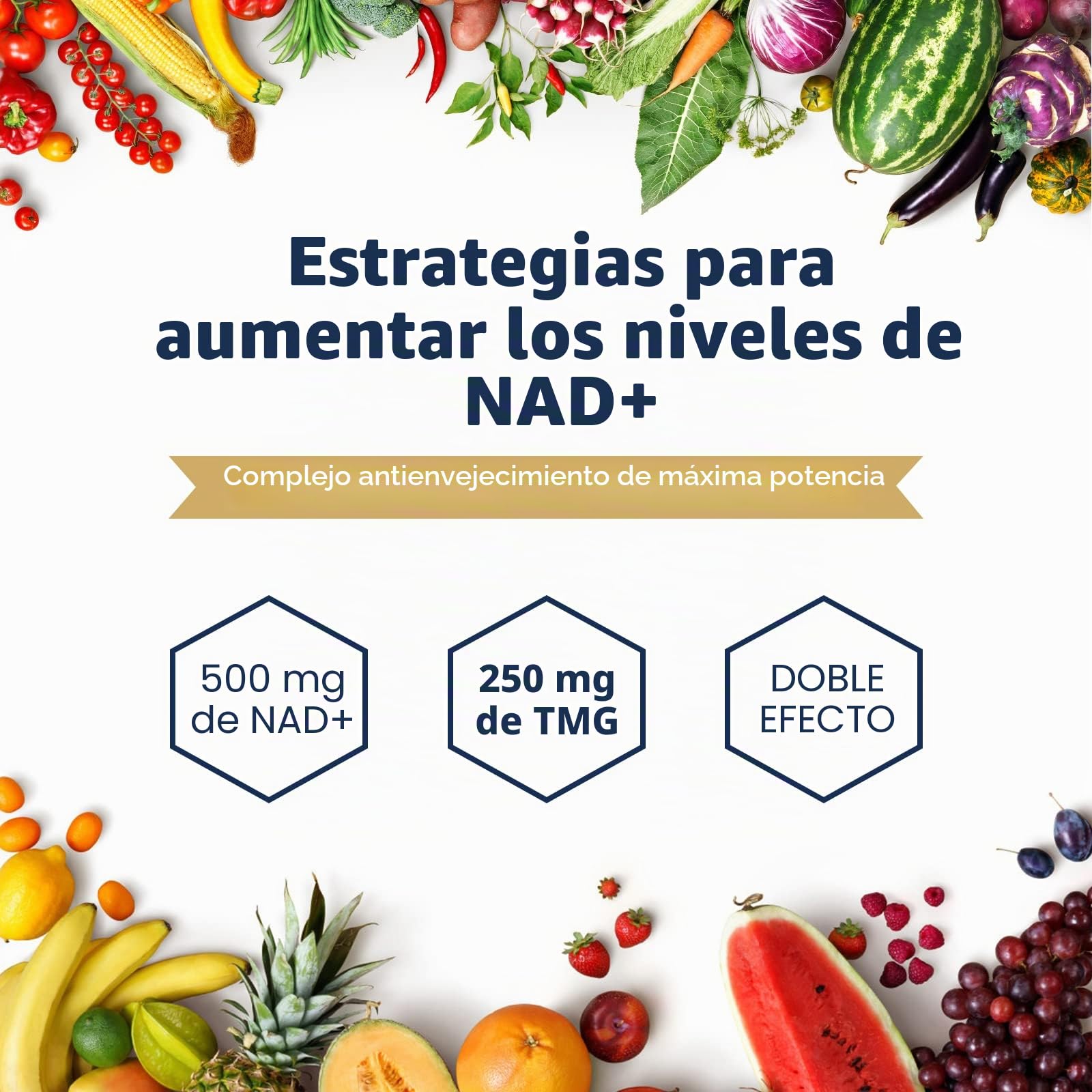 Liposomal NAD+ 500 mg con TMG 250 mg cápsulas blandas, suplemento NAD+ actual para la reparación celular y el metabolismo energético(60 Unidad (Paquete de 3))