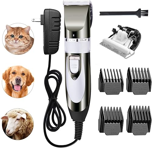 Cortapelos profesionales de 12 V para el aseo, tijeras eléctricas de ovejas para mascotas para pelos gruesos y resistentes, recortadoras de pelo de